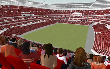 View from Seat Block 511 at Wembley Stadium View from Seat Block 511 at Wembley Stadium