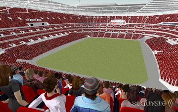 View from Seat Block 512 at Wembley Stadium View from Seat Block 512 at Wembley Stadium