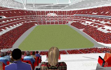 View from Seat Block 514 at Wembley Stadium View from Seat Block 514 at Wembley Stadium