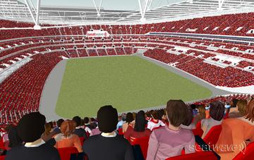 View from Seat Block 515 at Wembley Stadium View from Seat Block 515 at Wembley Stadium