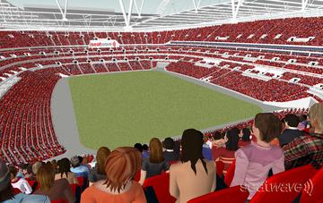 View from Seat Block 516 at Wembley Stadium View from Seat Block 516 at Wembley Stadium