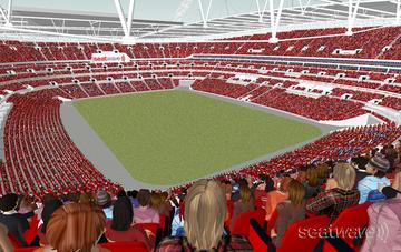 View from Seat Block 517 at Wembley Stadium View from Seat Block 517 at Wembley Stadium