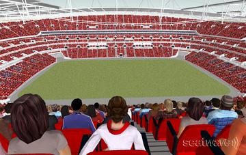 View from Seat Block 527 at Wembley Stadium