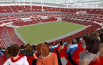 View from Seat Block 532 at Wembley Stadium