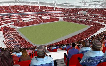 View from Seat Block 533 at Wembley Stadium View from Seat Block 533 at Wembley Stadium