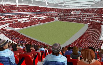 View from Seat Block 535 at Wembley Stadium View from Seat Block 535 at Wembley Stadium