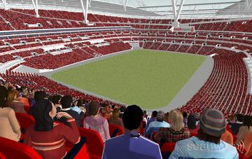 View from Seat Block 536 at Wembley Stadium View from Seat Block 536 at Wembley Stadium