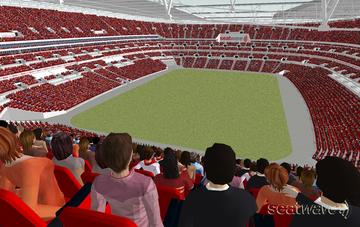 View from Seat Block 538 at Wembley Stadium