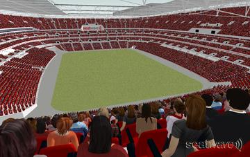 View from Seat Block 541 at Wembley Stadium View from Seat Block 541 at Wembley Stadium