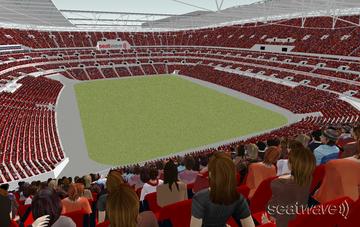 View from Seat Block 542 at Wembley Stadium