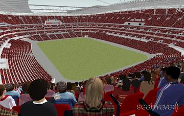 View from Seat Block 543 at Wembley Stadium View from Seat Block 543 at Wembley Stadium