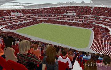 View from Seat Block 548 at Wembley Stadium