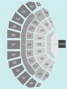 Gold circle Seating Plan at First Direct Arena