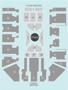 Centre stage Seating Plan at Resorts World Arena