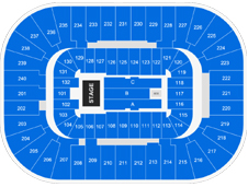Seated Seating Plan at Greensboro Coliseum