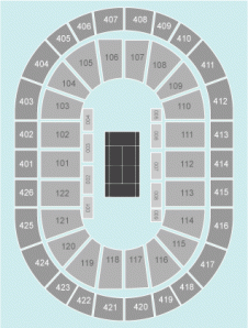 Tennis Seating Plan at O2 Arena Prague