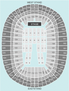 Seated Seating Plan at Wembley Stadium