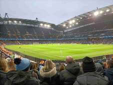 View of Football from Seat Block at Etihad Stadium Manchester