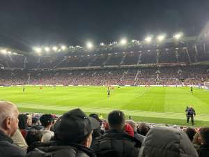 View of Manchester vs Copenhagen  from Seat Block at Old Trafford