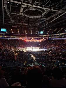View of UFC Fight Night London from Seat Block at The O2 Arena