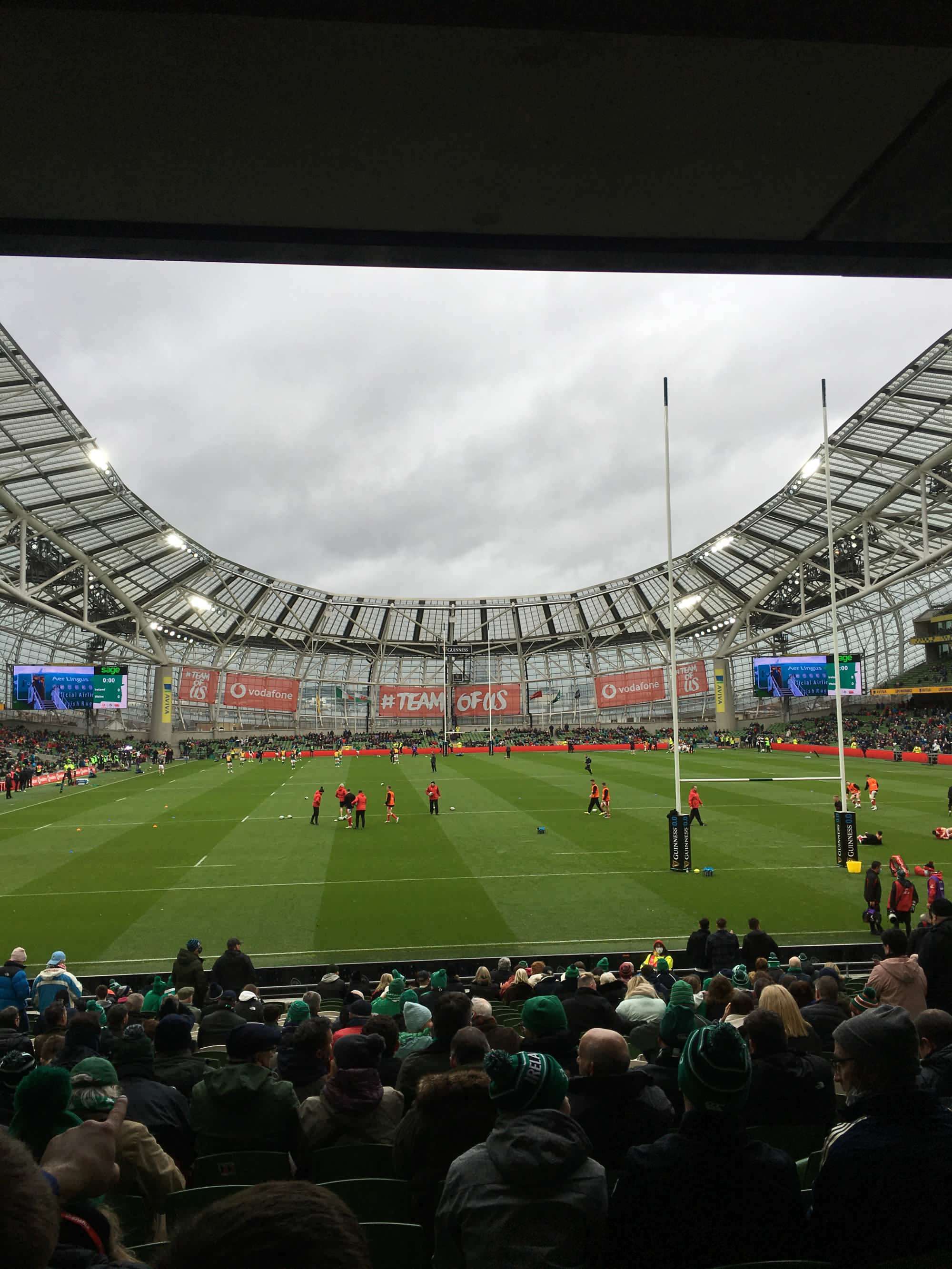 View of Ireland v Wales, Six Nations, 05 February 2022 at Aviva Stadium from Seat Block 115