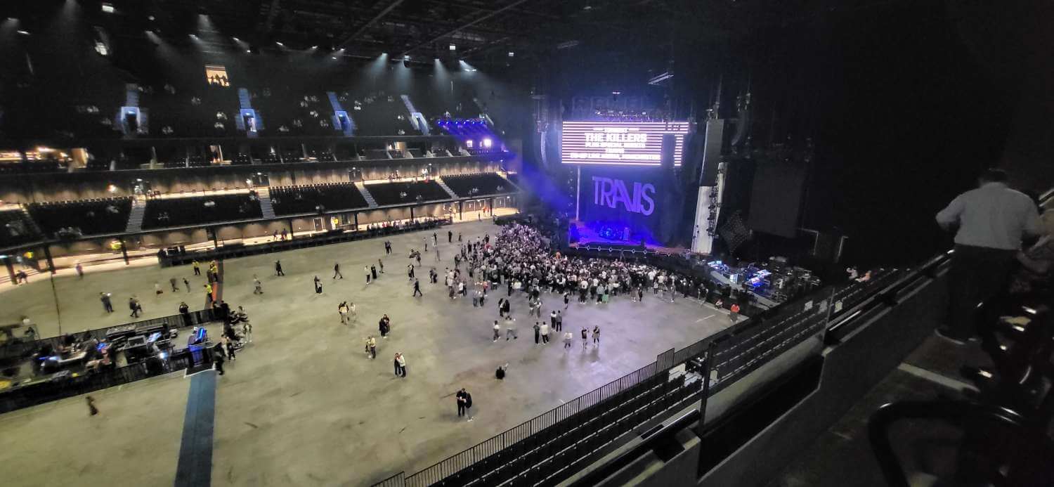 View of The Killers at Co-op Live from Seat Block 317, Row 2, Seat 458