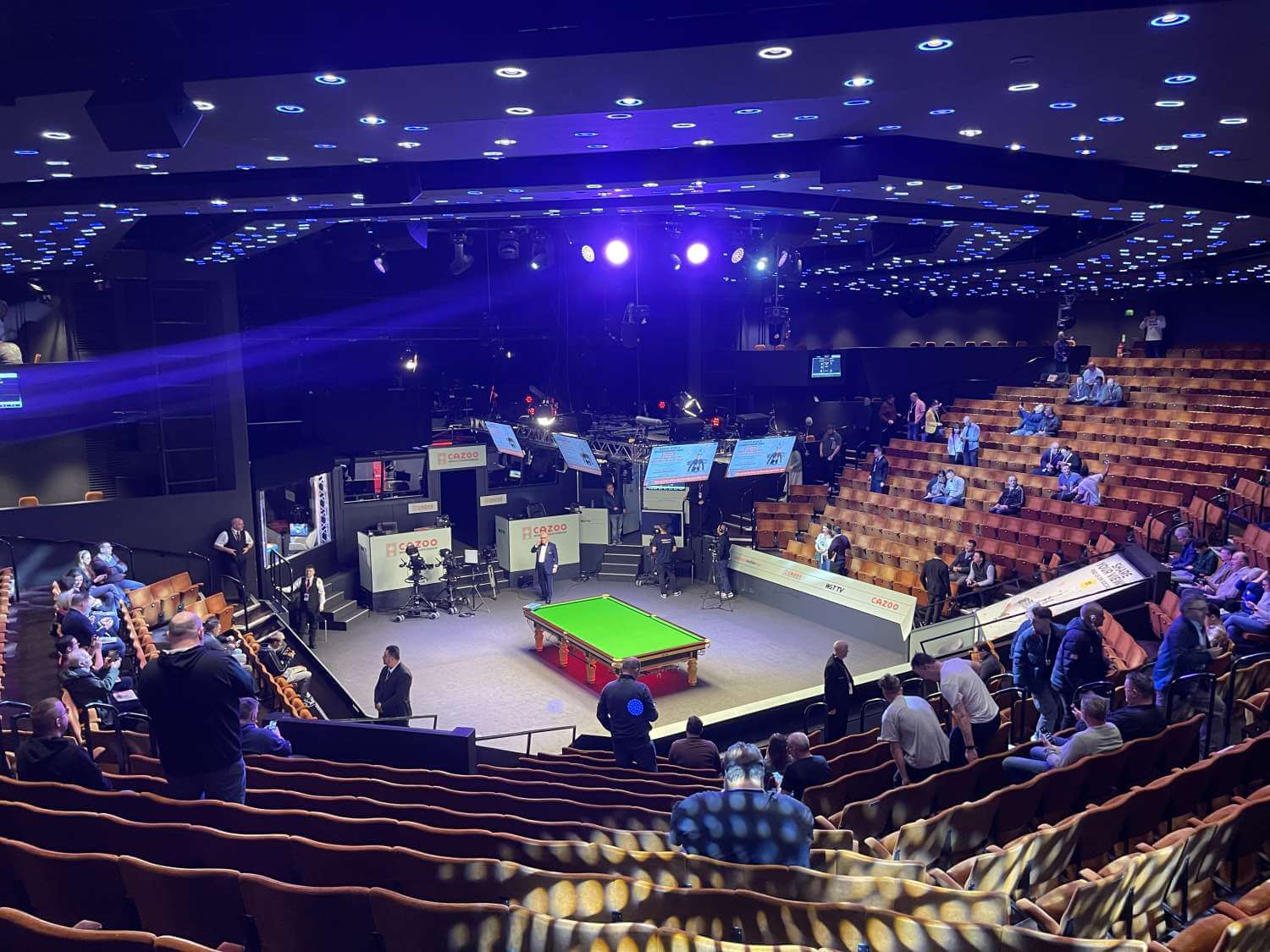View of Snooker  at Crucible Theatre from Seat Block Orange , Row B, Seat 53