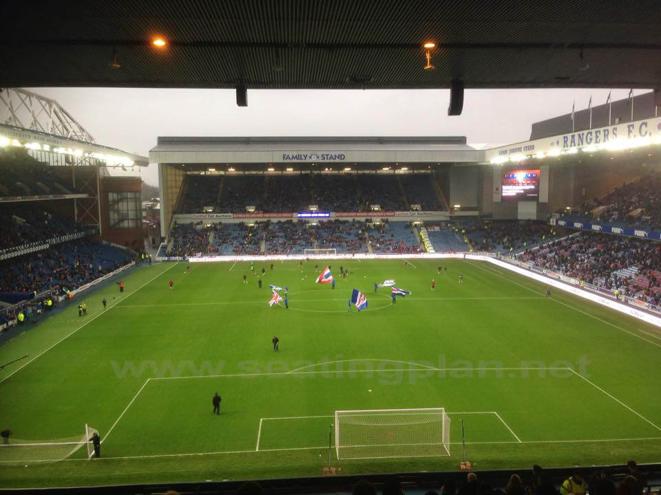 View of Rangers v Falkirk at Ibrox Stadium from Seat Block CR3