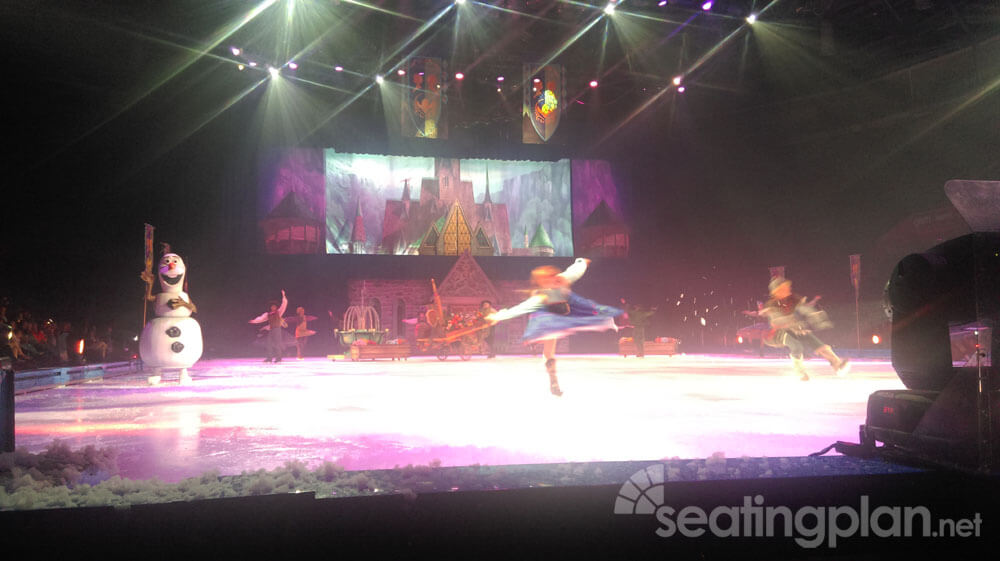 View of Disney on ice at Motorpoint Arena Nottingham from Seat Block A
