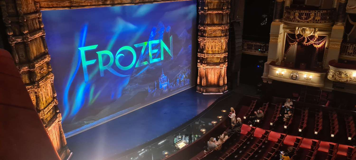 View of Frozen at Theatre Royal Drury Lane from Seat Block Grand Circle, Row A, Seat 47