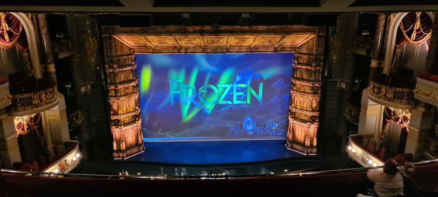 View of Frozen at Theatre Royal Drury Lane from Seat Block Grand Circle, Row G, Seat 27