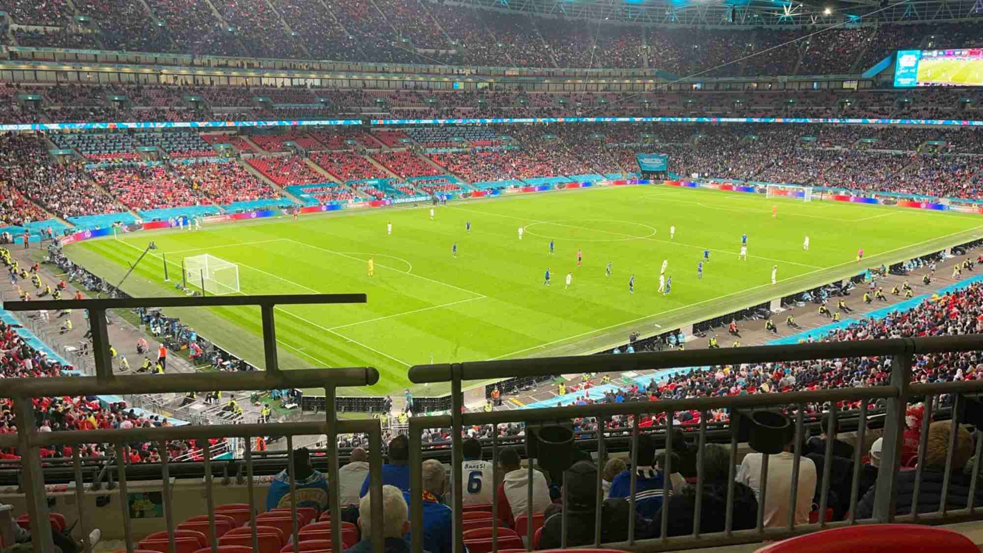 View of Euro 2020 - Italy v Spain at Wembley Stadium from Seat Block 233